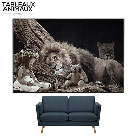 Tableau Lion Couple