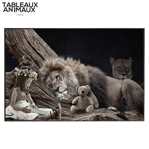 Tableau Lion Couple