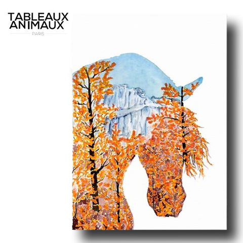 Tableau Silhouette Cheval