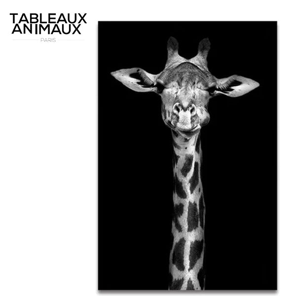 Tableau Girafe Noir et Blanc