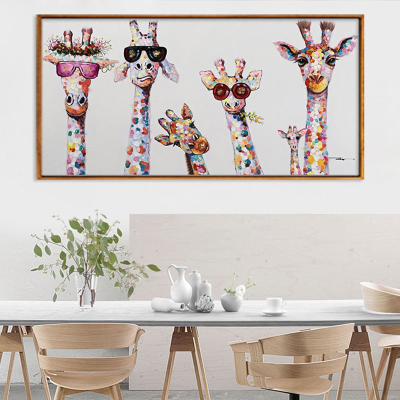 Cadre famille girafe