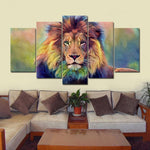 Décoration lion coloré
