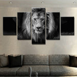Décoration lion noir et blanc xxl