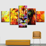 Décoration peinture lion couleur