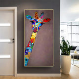 Toile Girafe Pop Art