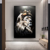 Tableau Lion avec Couronne